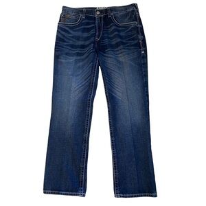 Ariat M4 Stretch Adkins Boot Cut Dark Wash Jeans Sz 37 x 32*